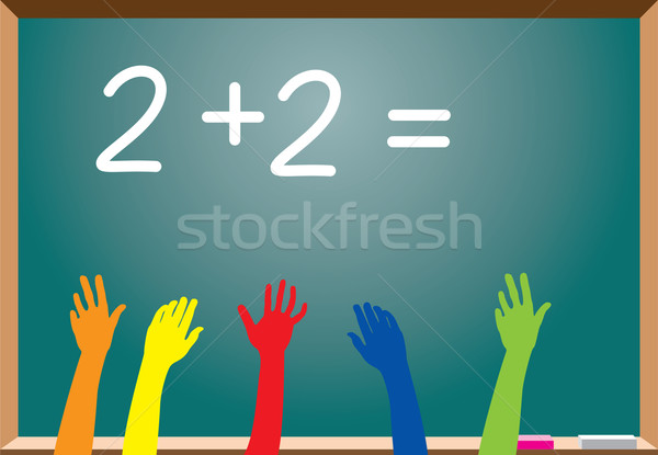 école élémentaire élèves mains lumière design cadre [[stock_photo]] © freesoulproduction