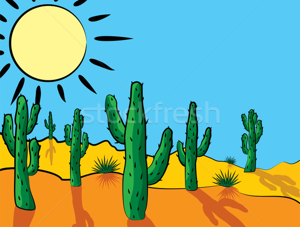 vector cactus in desert Stock photo © freesoulproduction