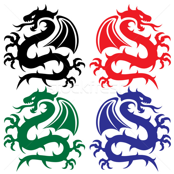 vector design of dragons Stock photo © freesoulproduction