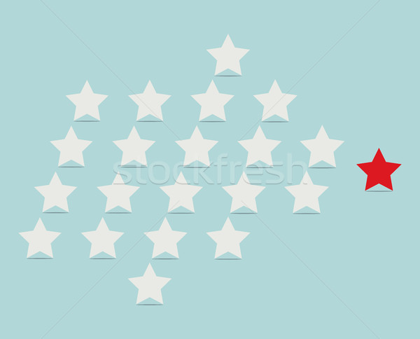 vector leadership concept with stars following their leader Stock photo © freesoulproduction