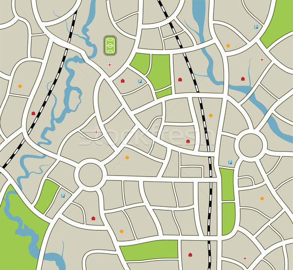 вектора аннотация город карта медицинской улице Сток-фото © freesoulproduction