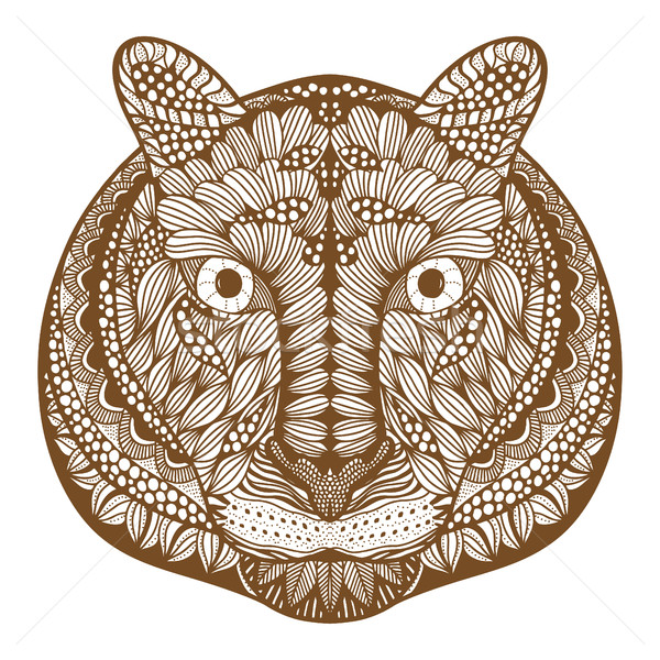 Tiger head vector Stock photo © frescomovie