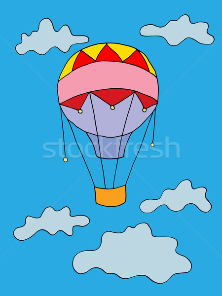 воздушный шар воздушном шаре облака стороны дизайна путешествия Сток-фото © frescomovie