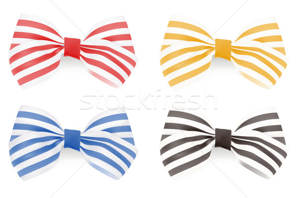 Set of Striped bows Stock photo © frescomovie