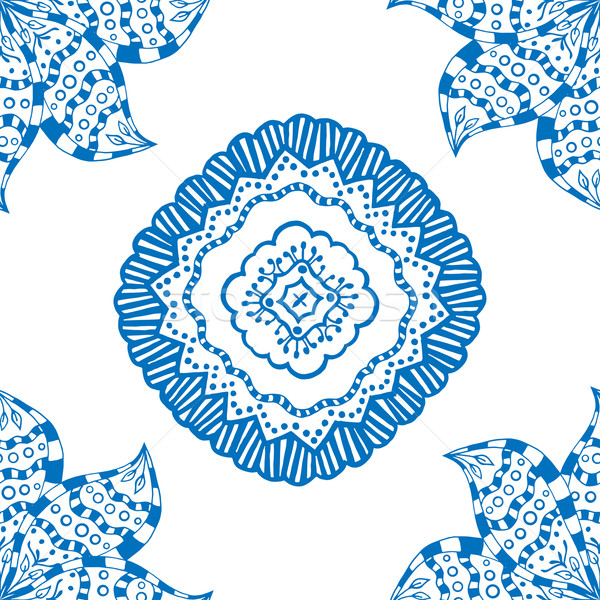 seamless blue pattern Stock photo © frescomovie