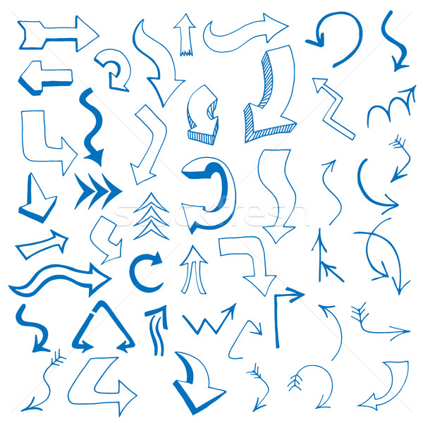 arrows set written Stock photo © frescomovie