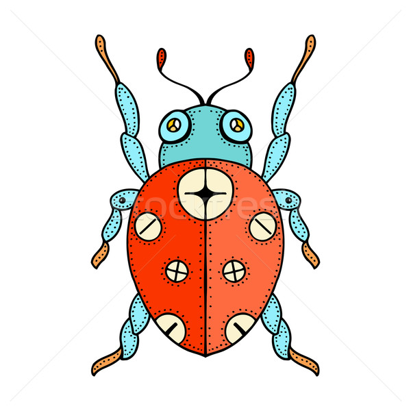 Bug doodle gestileerde geïsoleerd witte Stockfoto © frescomovie