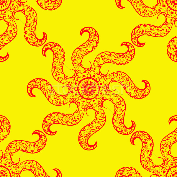 Vettore senza soluzione di continuità giallo pattern fiore Foto d'archivio © frescomovie