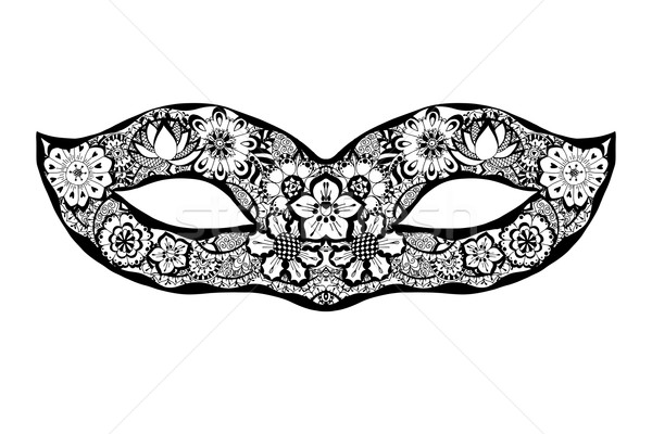 Dibujado a mano máscara vector arte ilustración Foto stock © frescomovie