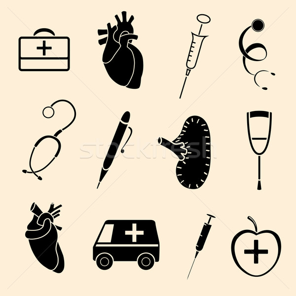 human organs icons Stock photo © frescomovie