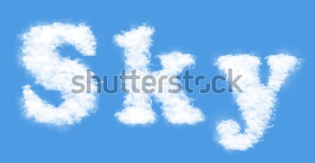 Schreiben Wolken Form Himmel Rauch Studie Stock foto © frescomovie