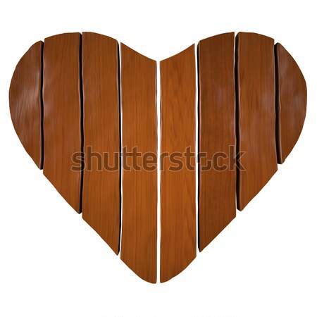 Stock photo: Heart of planks