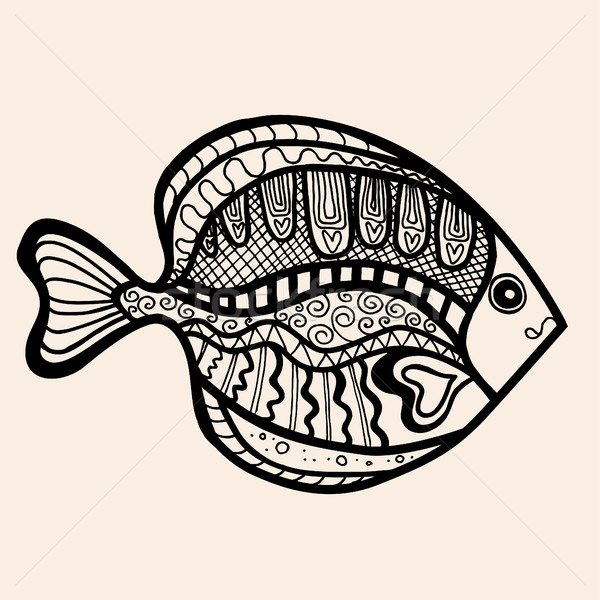 ornamental graphic fish Stock photo © frescomovie