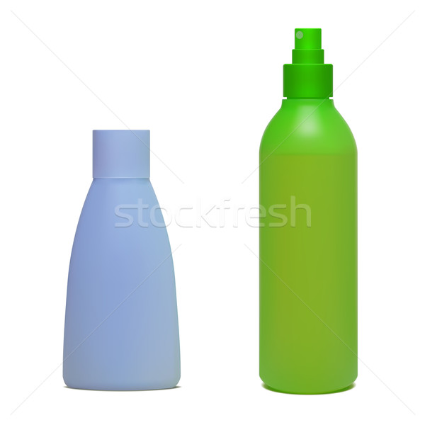 Cosmétiques bouteilles image eau vert [[stock_photo]] © frescomovie