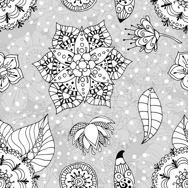 Stock photo: Floral seamless pattern