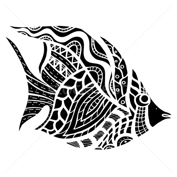 Monochrome stylized Fish Stock photo © frescomovie