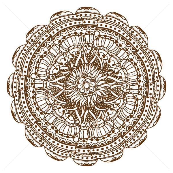 Mehndi Henna Tattoo Mandala Stock photo © frescomovie