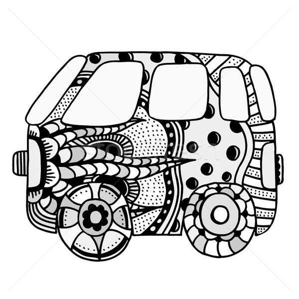 vintage car a mini van Stock photo © frescomovie