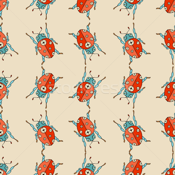 ladybug seamless pattern  Stock photo © frescomovie
