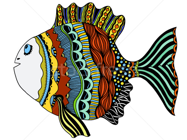 Stylized Hand Drawn Fish Stock photo © frescomovie