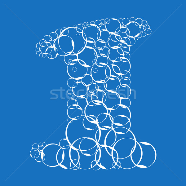 One created from bubbles in water. Stock photo © frescomovie