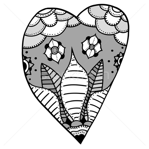 heart in zentangle style Stock photo © frescomovie