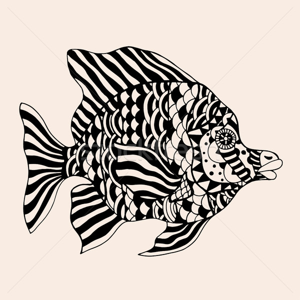 Grafische vis vector vintage Stockfoto © frescomovie