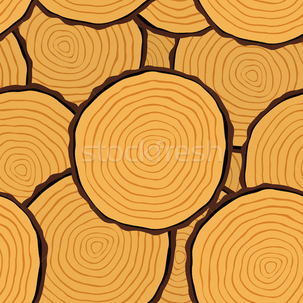 Kesmek popo ağaç halkalar vektör Stok fotoğraf © frescomovie