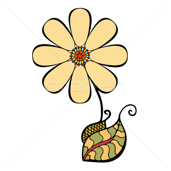 Rabisco flor abstrato jardim Foto stock © frescomovie