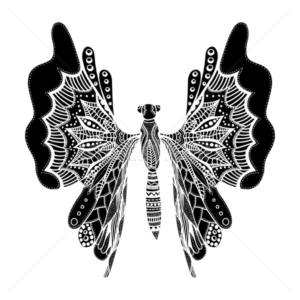 Zentangle stylized butterfly Stock photo © frescomovie