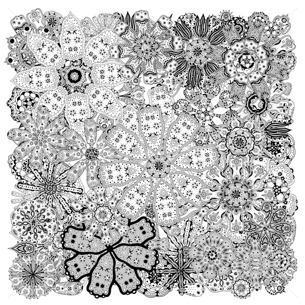 Different doodle flowers Stock photo © frescomovie