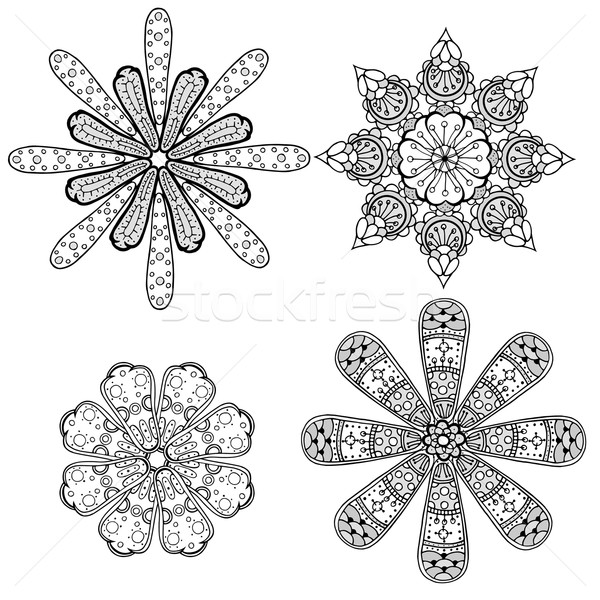 Geometric circular ornament set Stock photo © frescomovie