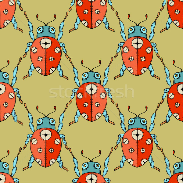Ladybug вектора Cute стороны рисунок Сток-фото © frescomovie