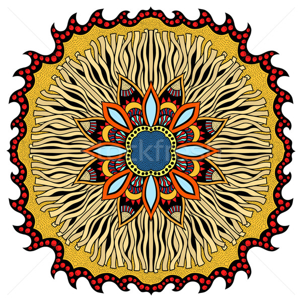 Foto stock: Oriental · mandala · dorado · vector