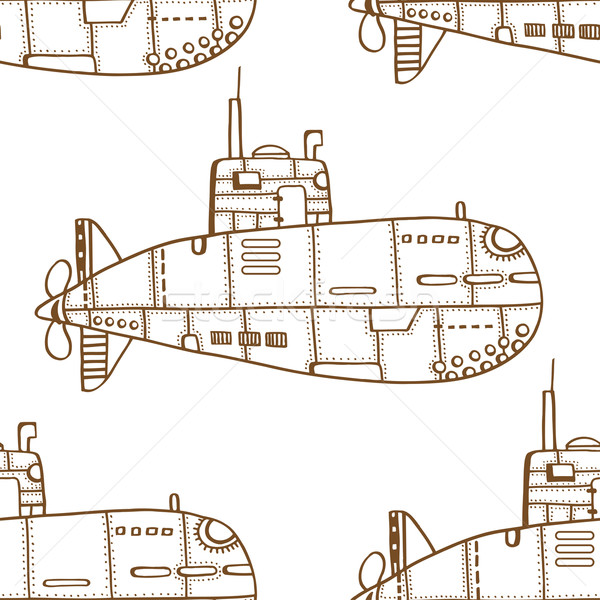 Doodle Sketch Submarine Stock photo © frescomovie