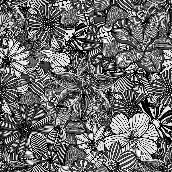 Foto stock: Blanco · negro · flor · primavera · diseno · hoja