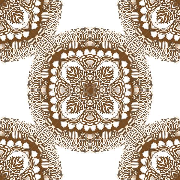seamless pattern with mandalas Stock photo © frescomovie