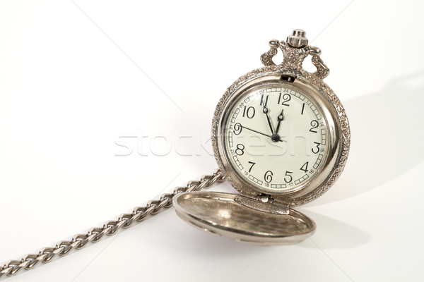 Guardare bella orologio da tasca isolato bianco faccia Foto d'archivio © frescomovie