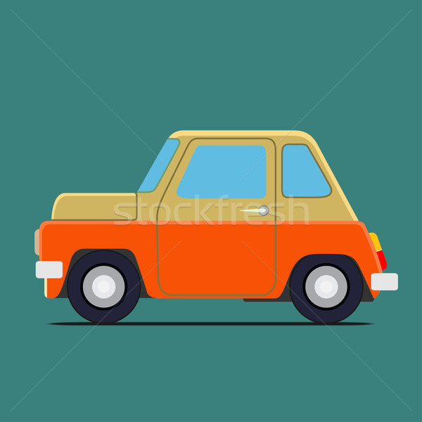 Oldtimer geïsoleerd groene ontwerp retro grappig Stockfoto © frescomovie