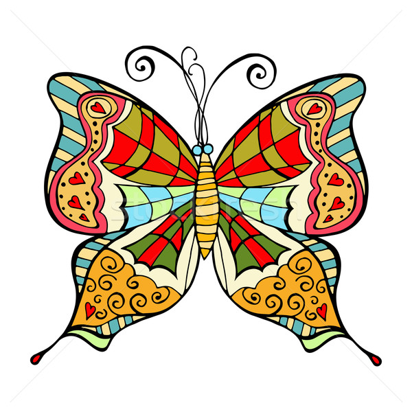 Uimitor zbura fluture izolat viaţă Imagine de stoc © frescomovie