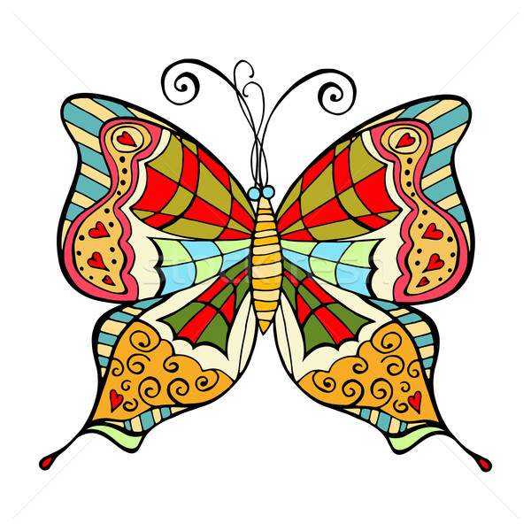 Foto stock: Asombroso · volar · mariposa · aislado · vida