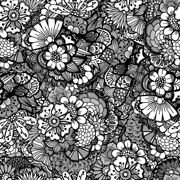 Hand drawn floral wallpaper Stock photo © frescomovie