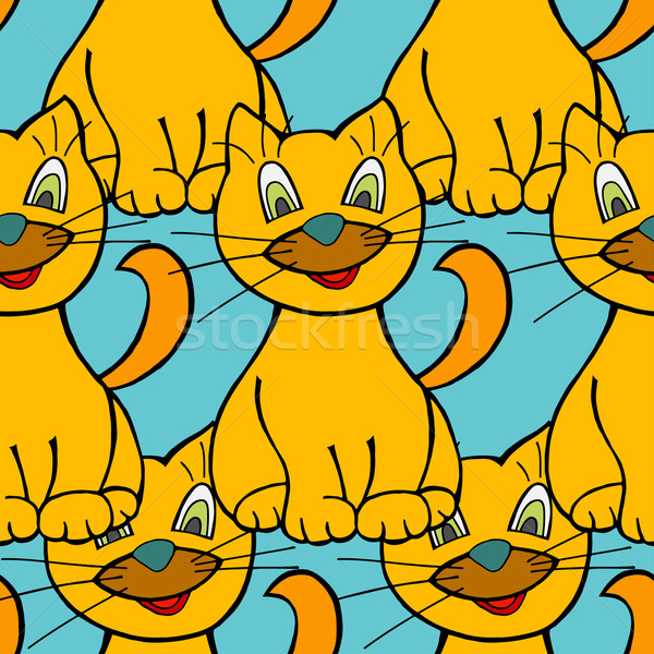 cats seamless pattern Stock photo © frescomovie