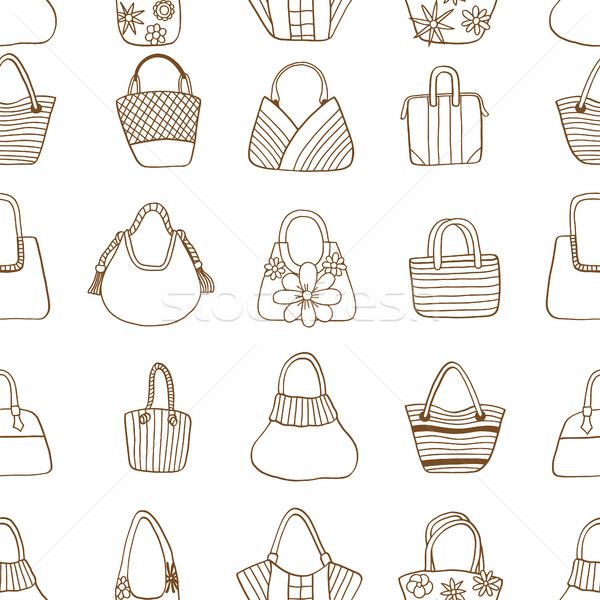 Stock photo: Collection design women's handbags