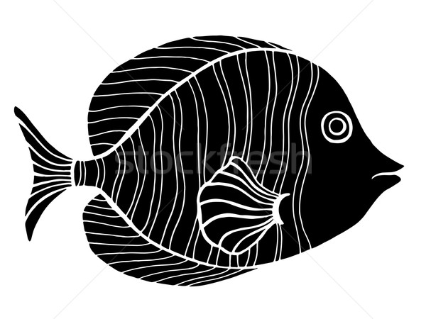 Monochrome stylized Fish Stock photo © frescomovie
