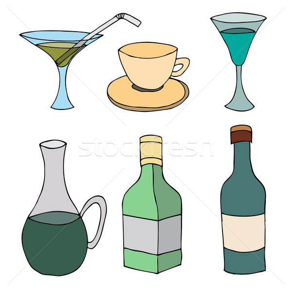 bottle and cup Stock photo © frescomovie