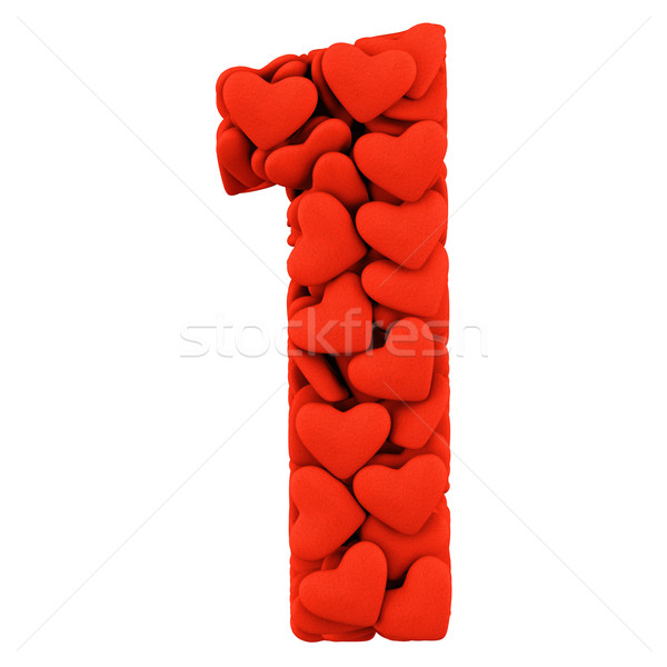 Number made from cushions Stock photo © frescomovie