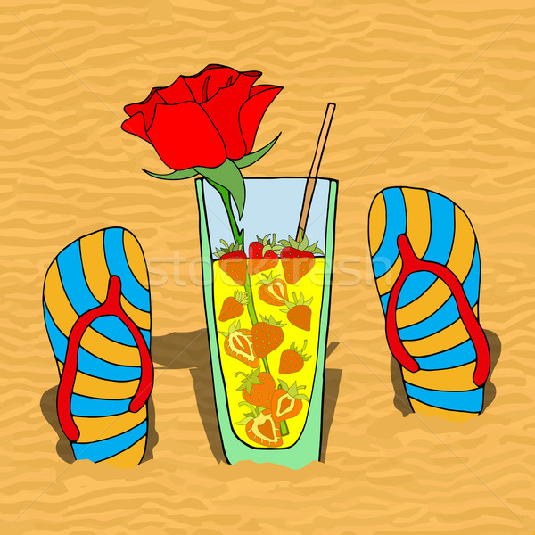 Vară set cocktail fierbinte Imagine de stoc © frescomovie