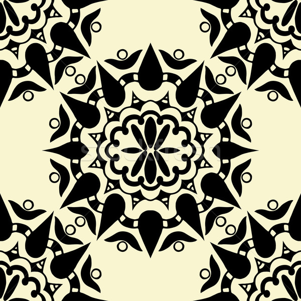 Stock photo: seamless black pattern