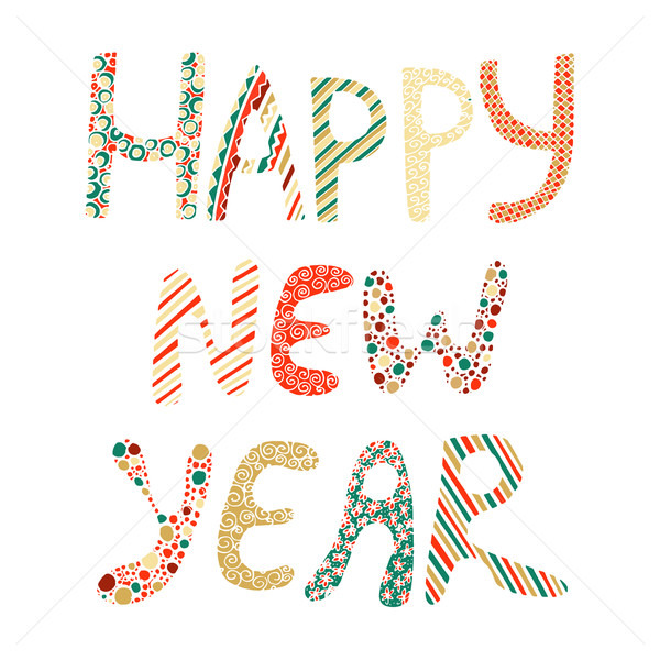 Happy new year amusement doodle résumé design fond [[stock_photo]] © frescomovie